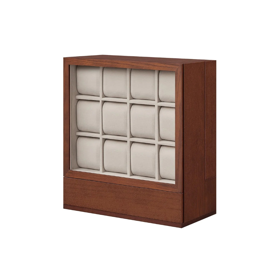 Wooden Watch Box 12 Slot Organizer With Glass Window – product view 1 | Ridgefield Furniture